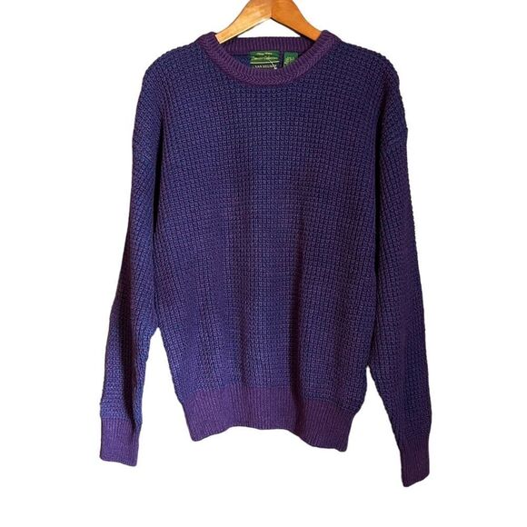 Sweater Collection by VanHeusen purple ramie & cotton sweater - Picture 1 of 8
